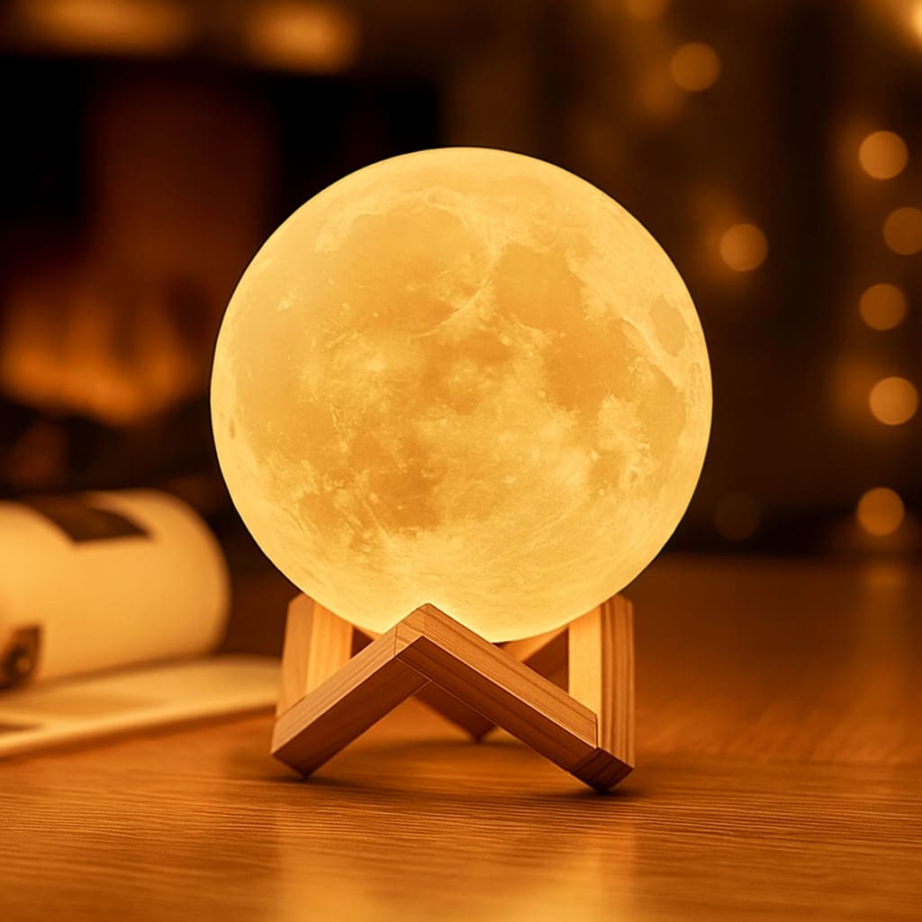 Luminária Led Lua 3D
